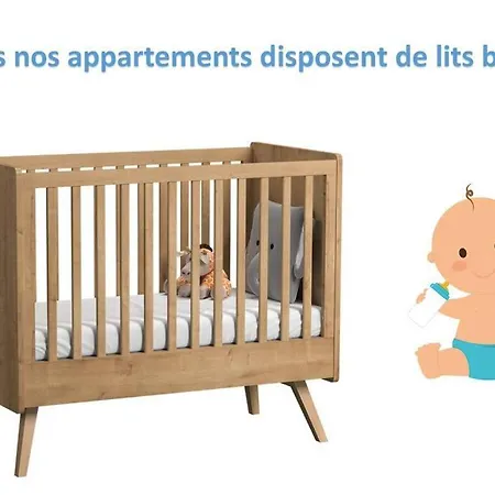 T2 En Coeur De - 2 Lits + Lit Bebe - Wifi - Imprimante Apartment